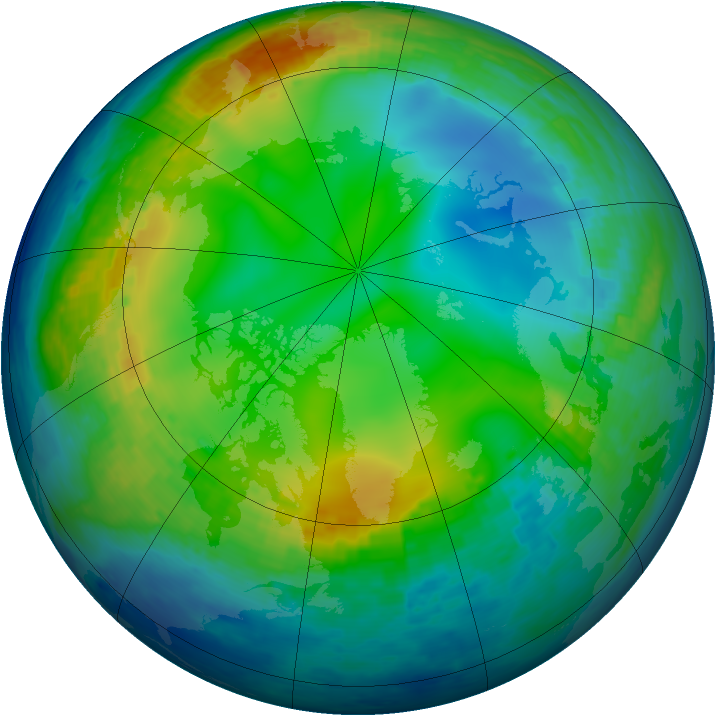 Arctic ozone map for 28 November 2001